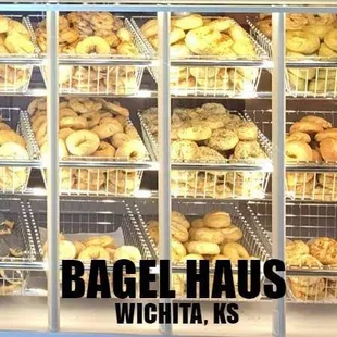 a display of baked goods