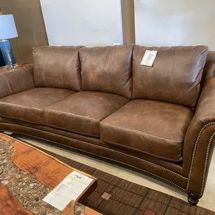 91&quot; Robinson leather sofa