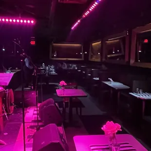 the bar and dining area