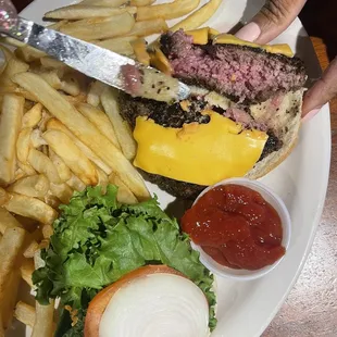 Uncooked burger