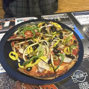 8" veggie pizza