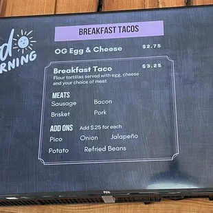 Menu as of April 8, 2024. 2 of 4