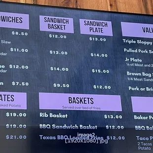 Menu as of April 8, 2024. 1 of 4