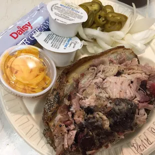 Baker with pulled pork