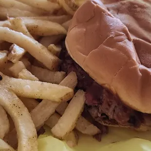 chopped beef sandwich