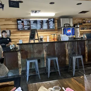 Menu and ordering area.