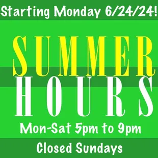 Summer hours at Bakersfield Batting Range starting Monday, 6/24/24!