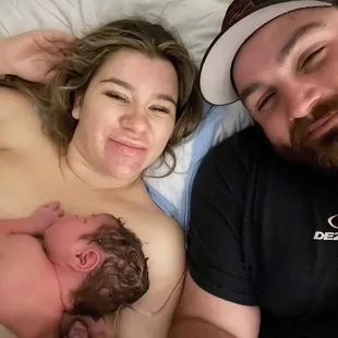 A brand new baby and my beautiful wife