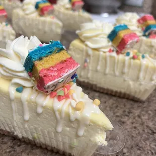 The end results when sliced and decorated