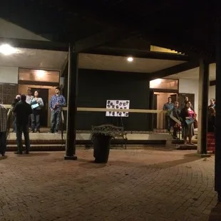 The line before doors open.