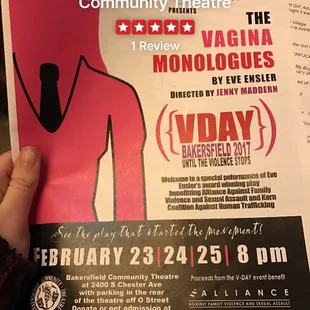 Vagina Monologues - February 23,24,25, 2017