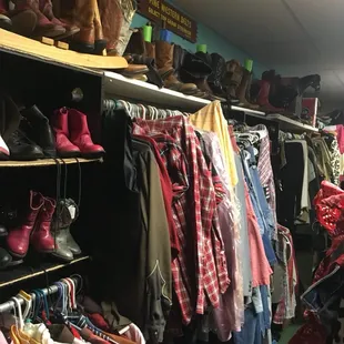Western clothes and boots. Kids and adult.