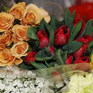 Flowers before arranging