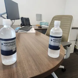 Office and water with their own label