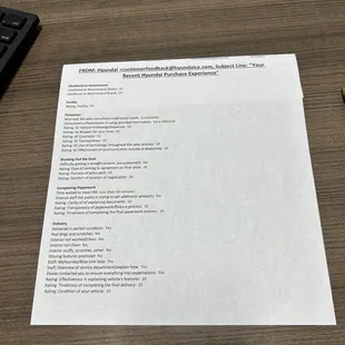 They print it for you to fill out a positive survey for them  I still will be contacting corporate since the manager agrees to this