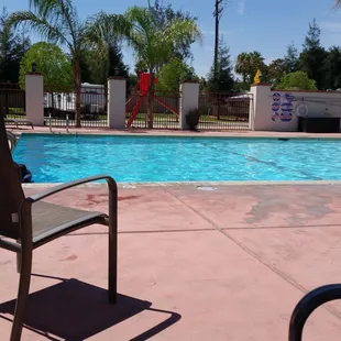 At Bakersfield RV Resort with the grand kids.  Really nice pool area for the kids to swim.