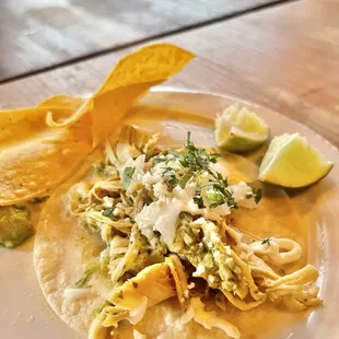 Pollo verde taco