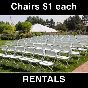 Chairs starting at $1/each