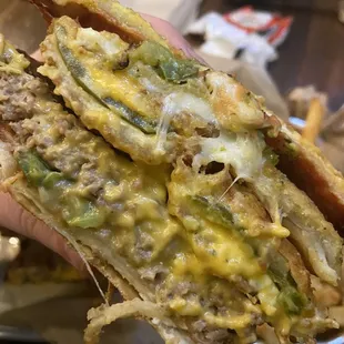 Spicy Pizza Burger (inside)