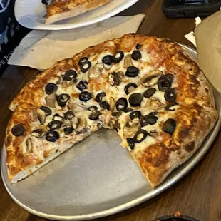 small mushroom and olive