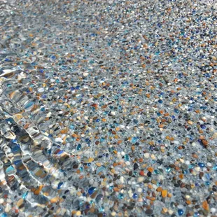 Sandstone tigers eye with blue in plaster and 30% glass mixture! Turned out so beautiful!