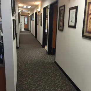 Hall way to exam rooms