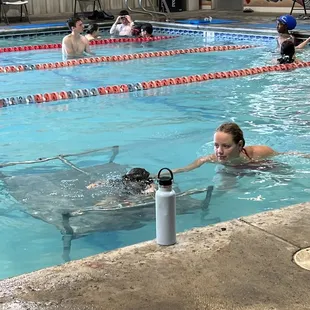 Under the water is his favorite place to be