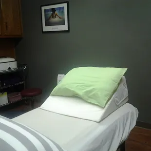 Pillows and bolsters support your changing body during pregnancy massage.