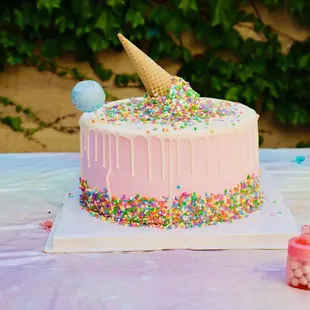 Mango cake for a baby shower