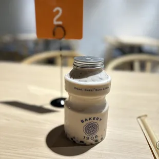 Red bean milk tea with boba