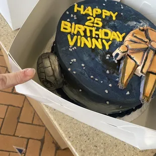 a birthday cake in a box