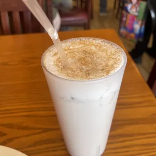 Horchata (it taste milky and sweet with little cinnamon taste)