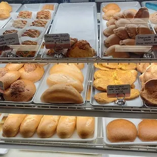 a variety of bread and pastries