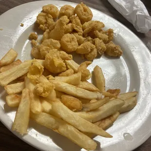 Fried shrimp kids meal