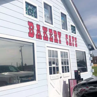 the front of the restaurant