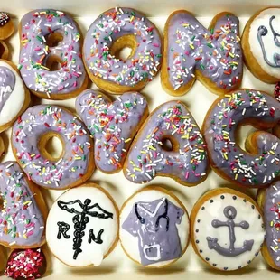 a box of assorted doughnuts