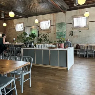Spacious indoor seating area