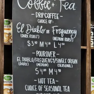 Menu as of December 2024