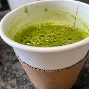 Deflated and lacking match latte foam