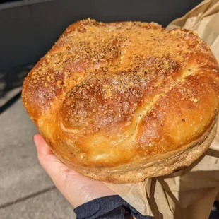 Garlic parmesan focaccia