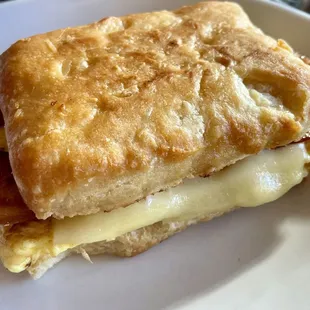 Egg and bacon sammy - the biscuits are perfect