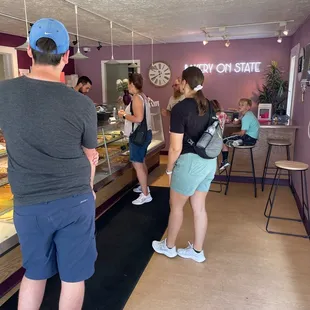 There's a small counter if you want to eat your fun finds here!