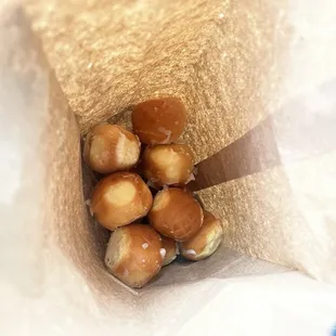 Donut holes in regular glaze