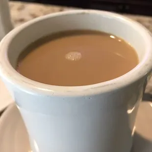 I asked for Cafe Con Leche and I get this horrible American coffee.