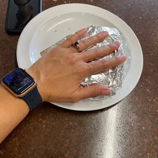 1/2 the torta is the size of my hand