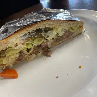 Torta de asada cut in 1/2