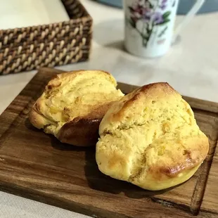 Savory corn bread :) delicious with butter and jam!