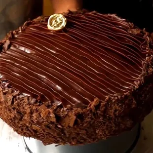 Chocolate ganache grandeur delight cake.