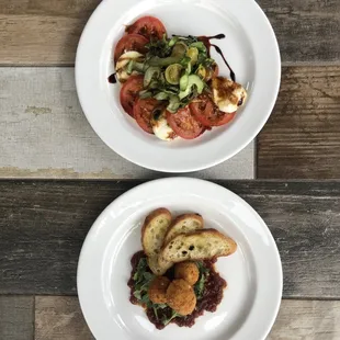 Caprese Salad &amp; Fried Goat Cheese