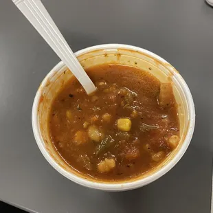 Delicious homemade vegetable soup